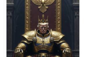А кто Хорус: Трамп на своём официальном аккаунте выкатил нейро арт, где он Император Человечества из Warhammer 40000 
