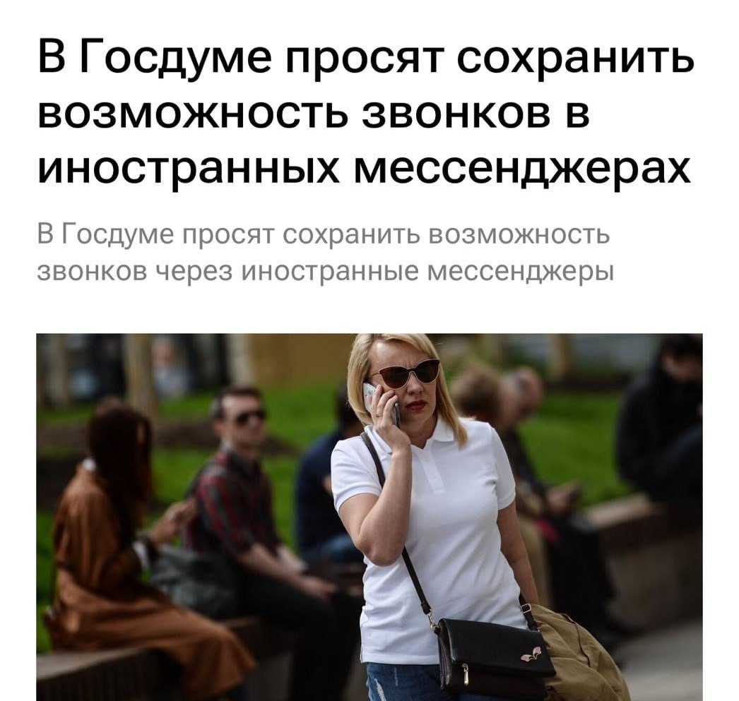 В Госдуме предложили вернуть россиянам звонки в мессенджерах