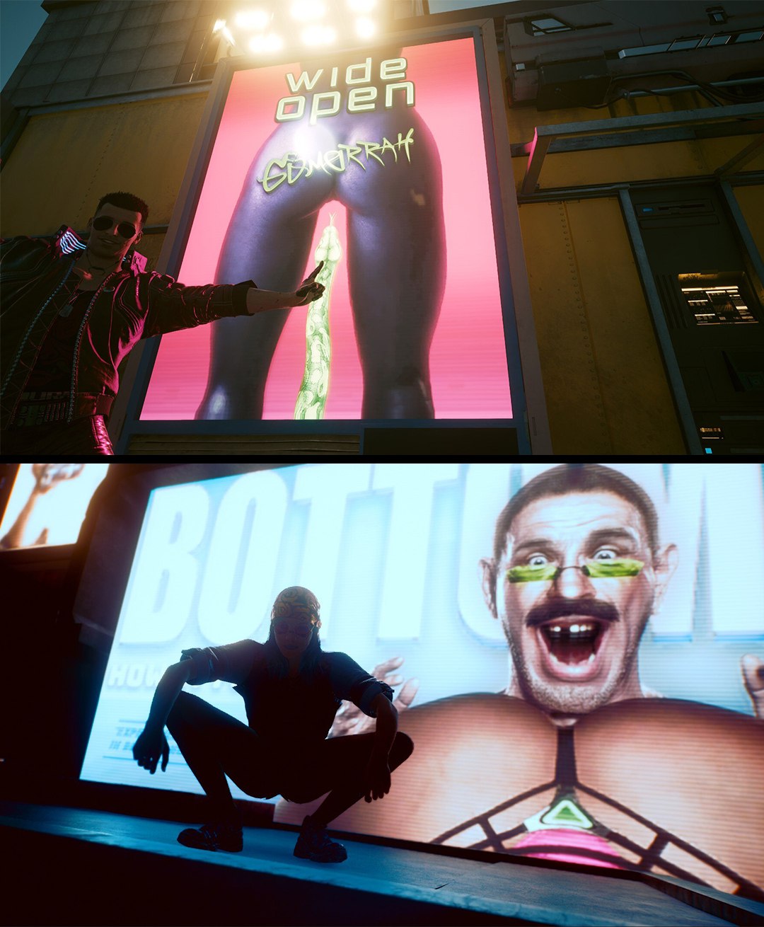 Рекламные баннеры в Cyberpunk 2077