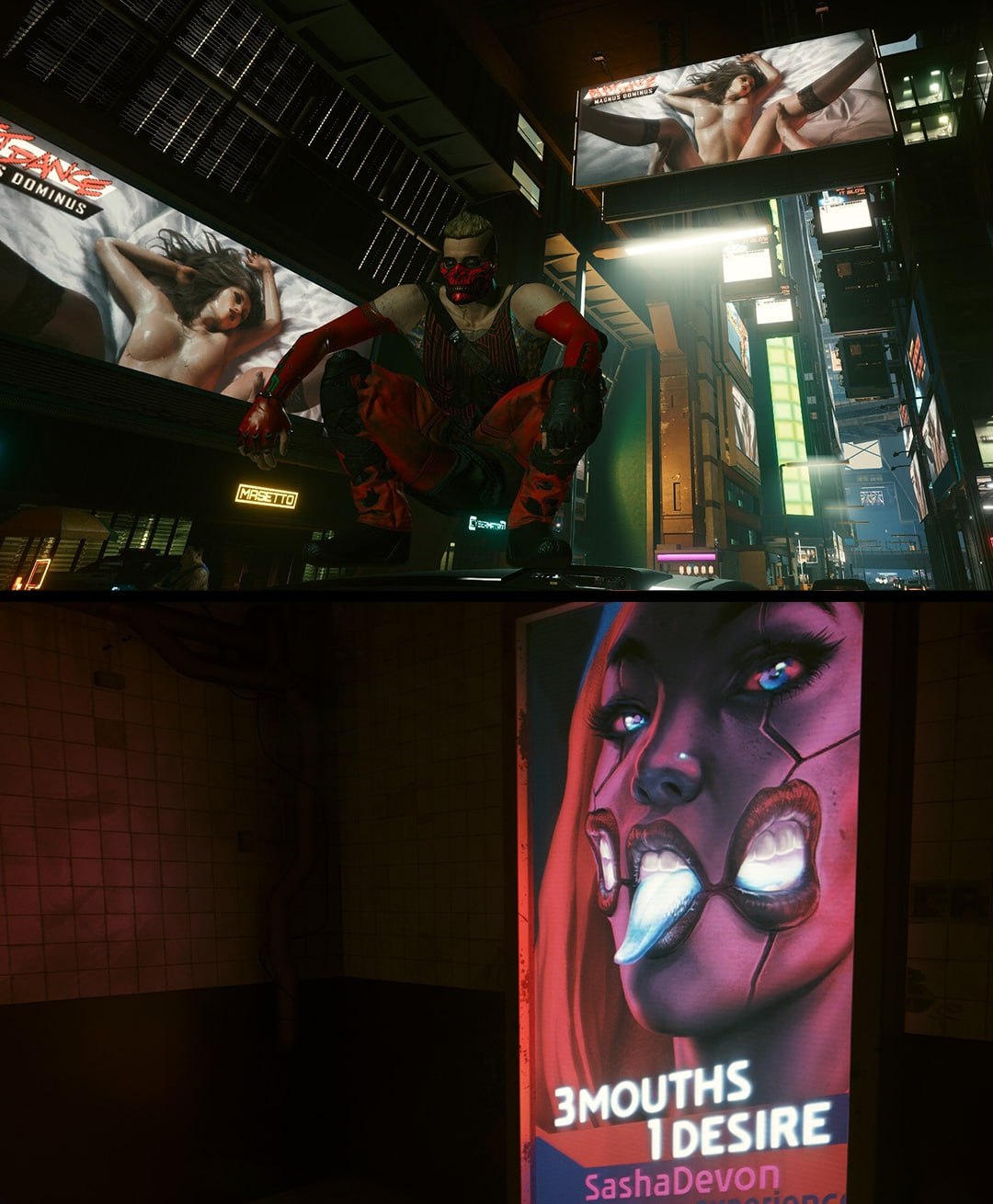 Рекламные баннеры в Cyberpunk 2077