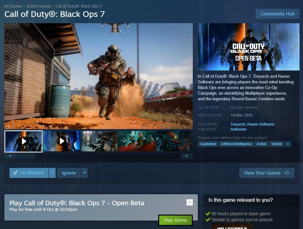 В Call of Duty: Black Ops 7 бесплатно может поиграть каждый — разработчики открыли бетку для всех
