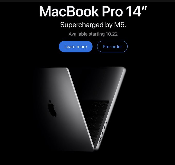 Анонсированы MacBook M5 Pro и iPad Pro — Apple уже открыла предзаказы новинки
