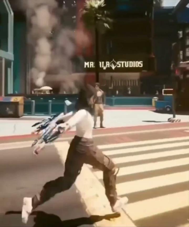 Киберпанк от третьего лица выглядит просто потрясающе️