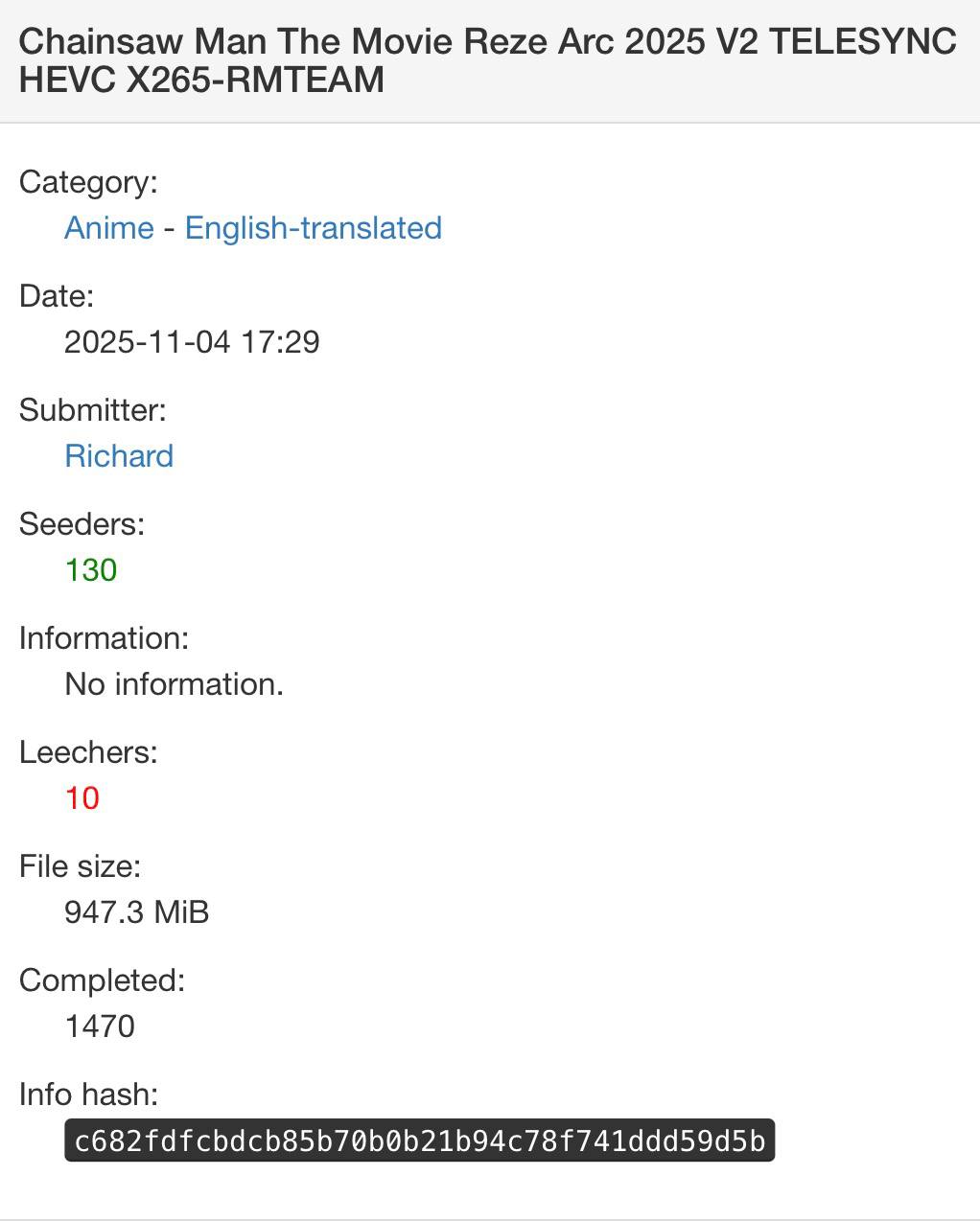 ️«Человек-бензопила: История Резе» слили в сеть — аниме уже сегодня можно будет посмотреть в зелёном магазине