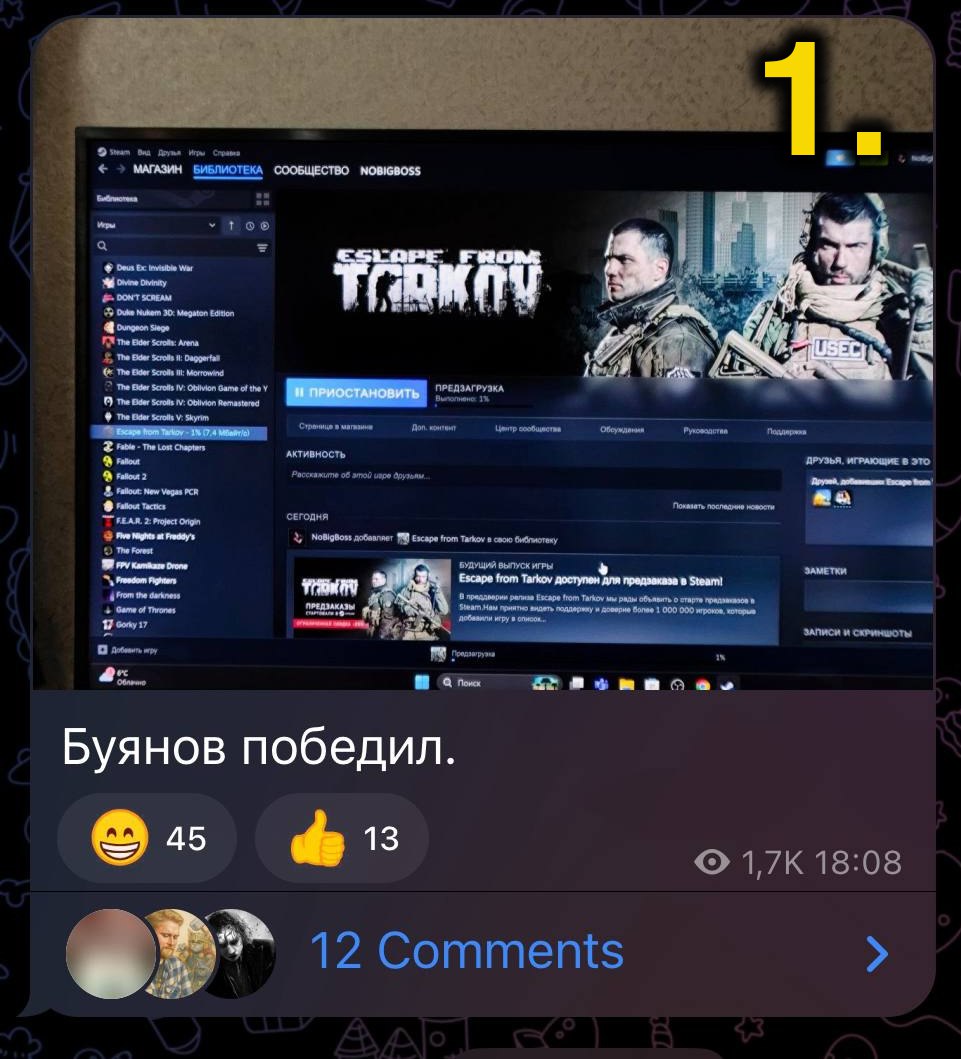 Один из актёров озвучки Escape from Tarkov не смог зайти в игру в Steam